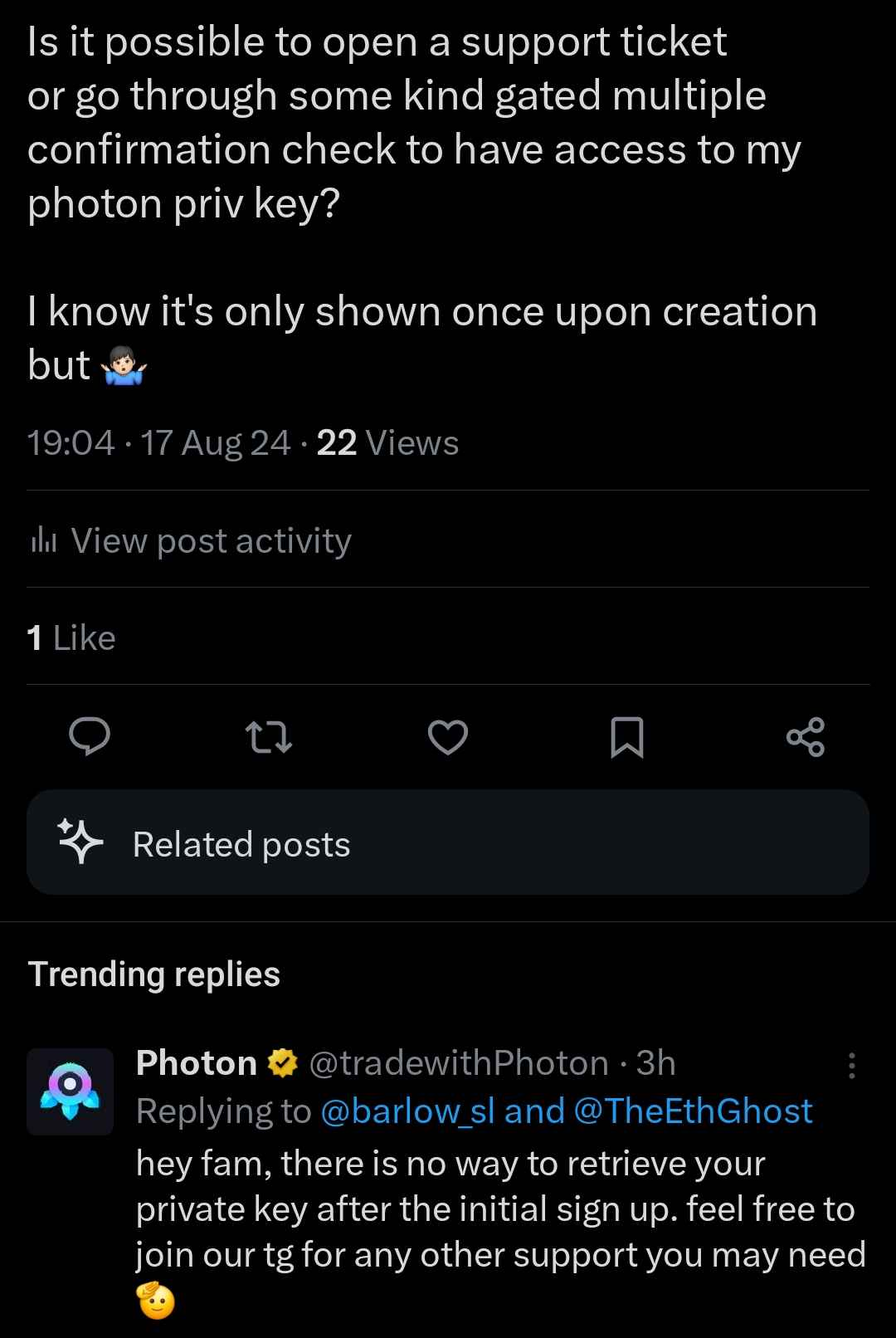 Private Key clarification