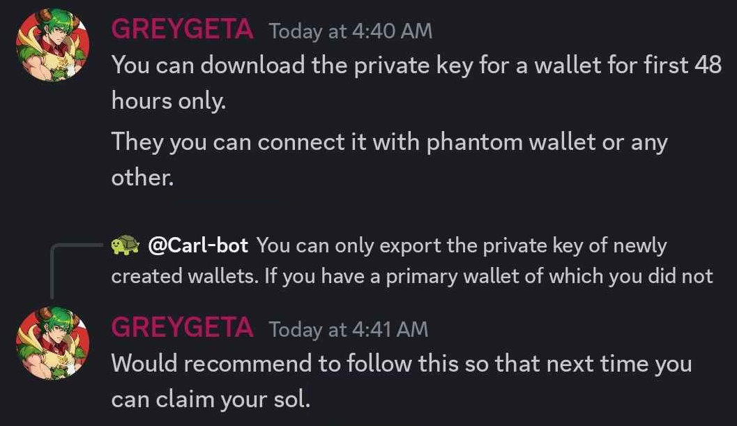 BullX Private Key Clarification #2